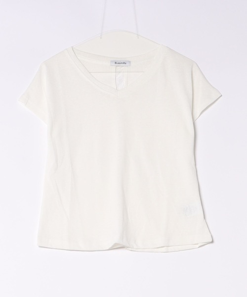 BLoomMe（ブルームミー）の「パックレースVネックプルオーバー（Tシャツ/カットソー・レディース・ブラック/ホワイト・S/M/L）」の17枚目の写真