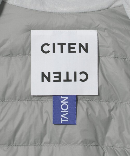 TAION(タイオン)の「【別注】<TAION×CITEN>ライトダウンブルゾン(ダウンジャケット/コート・メンズ・ライトグレー/ブラック・M/L)」の5枚目の写真