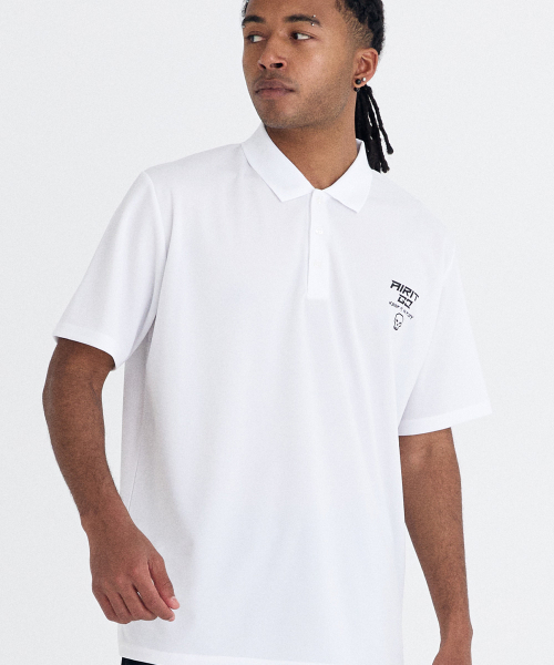 AIRIT（アイリット）の「スモールロゴ ピケ Tシャツ AM1238 WH（ポロシャツ・メンズ・ホワイト・XXX-LARGE/XXXXX-LARGE/X-LARGE）」の2枚目の写真