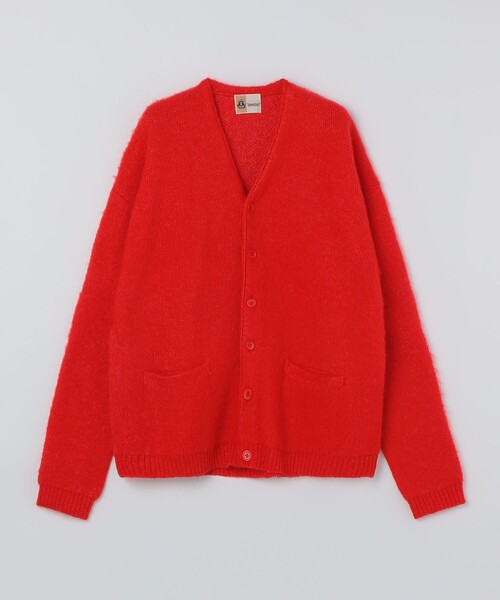 TOWNCRAFT(タウンクラフト)の「【City Ambient Products別注】TOWNCRAFT: MOHAIR SHAGGY CARDIGAN(カーディガン/ボレロ・メンズ・ライトオリーブ/ブラック/レッド・SMALL/MEDIUM)」の3枚目の写真