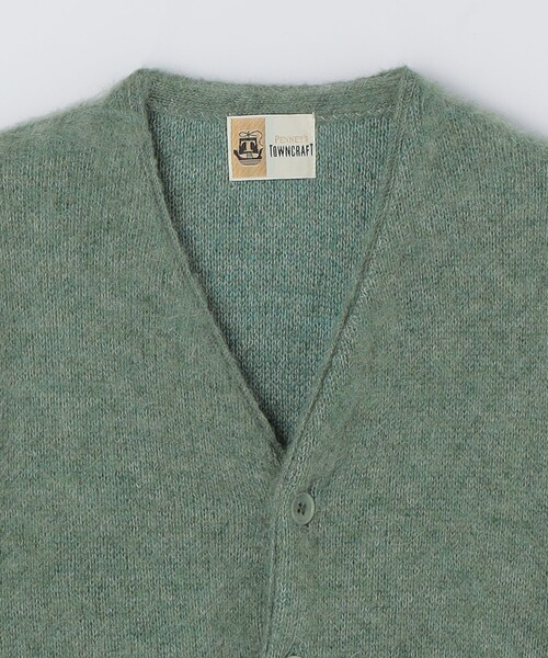 TOWNCRAFT(タウンクラフト)の「【City Ambient Products別注】TOWNCRAFT: MOHAIR SHAGGY CARDIGAN(カーディガン/ボレロ・メンズ・ライトオリーブ/ブラック/レッド・SMALL/MEDIUM)」の4枚目の写真