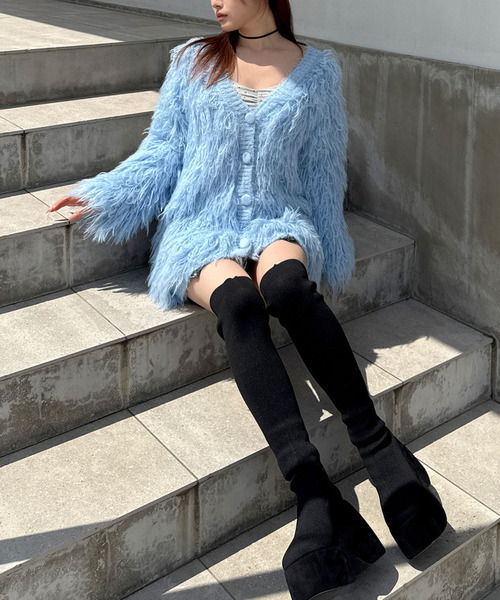 SPIRALGIRL(スパイラルガール)の「プラットフォーム美脚ニーハイブーツ(ブーツ・レディース・ブラック・LARGE/MEDIUM)」の8枚目の写真