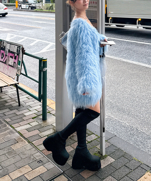 SPIRALGIRL(スパイラルガール)の「プラットフォーム美脚ニーハイブーツ(ブーツ・レディース・ブラック・LARGE/MEDIUM)」の9枚目の写真