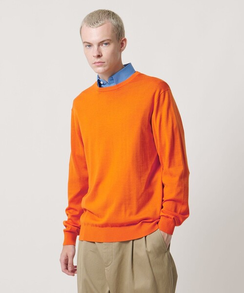 UNITED ARROWS & SONS(ユナイテッドアローズアンドサンズ)の「<UNITED ARROWS & SONS by MASATAKA HATTORI> H/G C/N SWEATER/ニット(ニット/セーター・メンズ・ブラック/レッド/オレンジ・L/M/XL/S)」の4枚目の写真