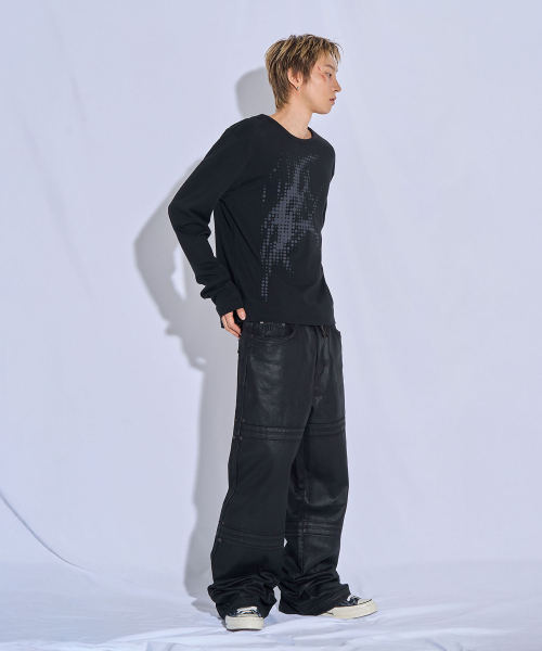 PITCHBLACK(ピッチブラック)の「ハーフトーングラフィックロングスリーブTシャツ(ブラック)(Tシャツ/カットソー・メンズ・その他・MEDIUM/LARGE/X-LARGE)」の5枚目の写真