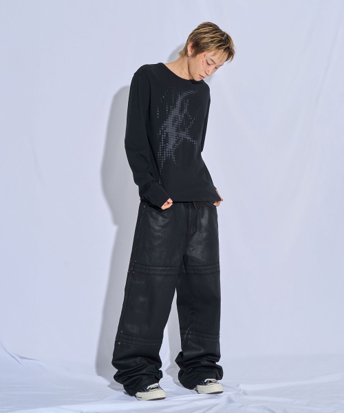 PITCHBLACK(ピッチブラック)の「ハーフトーングラフィックロングスリーブTシャツ(ブラック)(Tシャツ/カットソー・メンズ・その他・MEDIUM/LARGE/X-LARGE)」の6枚目の写真