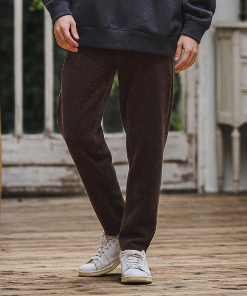 CAMBIO(カンビオ)の「mp15409- Mole Wide Rib Slim Tapered Pants スリムテーパードパンツ(GM-A6202W-006)(その他パンツ・メンズ・ブラウン/ベージュ/ブラック・S/L/M)」の3枚目の写真