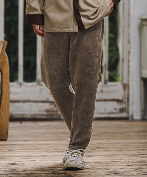 CAMBIO(カンビオ)の「mp15409- Mole Wide Rib Slim Tapered Pants スリムテーパードパンツ(GM-A6202W-006)(その他パンツ・メンズ・ブラウン/ベージュ/ブラック・S/L/M)」の4枚目の写真