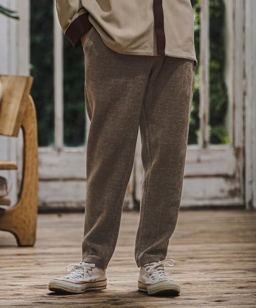CAMBIO(カンビオ)の「mp15409- Mole Wide Rib Slim Tapered Pants スリムテーパードパンツ(GM-A6202W-006)(その他パンツ・メンズ・ブラウン/ベージュ/ブラック・S/L/M)」の5枚目の写真