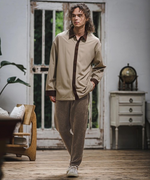CAMBIO(カンビオ)の「mp15409- Mole Wide Rib Slim Tapered Pants スリムテーパードパンツ(GM-A6202W-006)(その他パンツ・メンズ・ブラウン/ベージュ/ブラック・S/L/M)」の9枚目の写真