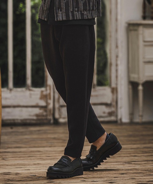 CAMBIO(カンビオ)の「mp15409- Mole Wide Rib Slim Tapered Pants スリムテーパードパンツ(GM-A6202W-006)(その他パンツ・メンズ・ブラウン/ベージュ/ブラック・S/L/M)」の15枚目の写真