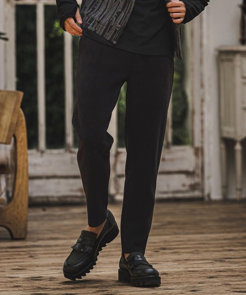 CAMBIO(カンビオ)の「mp15409- Mole Wide Rib Slim Tapered Pants スリムテーパードパンツ(GM-A6202W-006)(その他パンツ・メンズ・ブラウン/ベージュ/ブラック・S/L/M)」の16枚目の写真