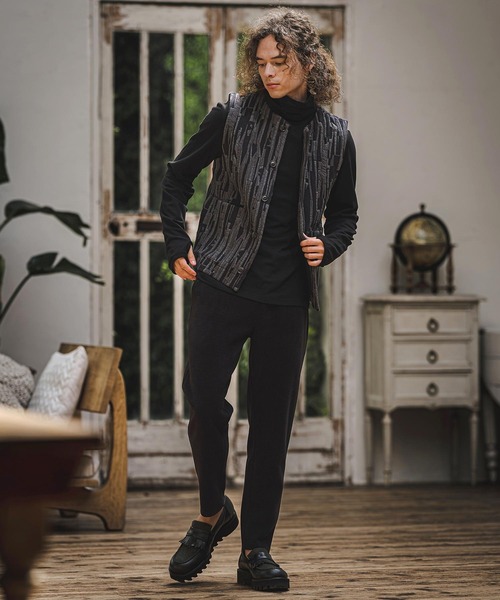 CAMBIO(カンビオ)の「mp15409- Mole Wide Rib Slim Tapered Pants スリムテーパードパンツ(GM-A6202W-006)(その他パンツ・メンズ・ブラウン/ベージュ/ブラック・S/L/M)」の19枚目の写真