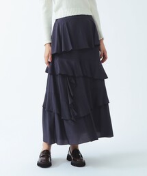 アシメ ラッフル ティアード スカート
