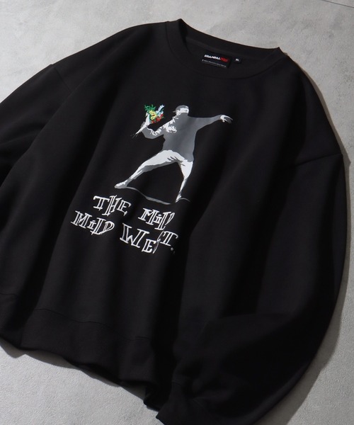 BRANDALISED(ブランダライズド)の「【BRANDALISED/ブランダライズド】裏起毛 アソート バンクシー アートワークデザイン ヘビーウェイト スウェット(スウェット・メンズ・ダークグリーン/ブラック系2/グレー系2/グレー系1/ブラック系1/ホワイト系2/ホワイト系1/レッド・M/XL/L)」の1枚目の写真