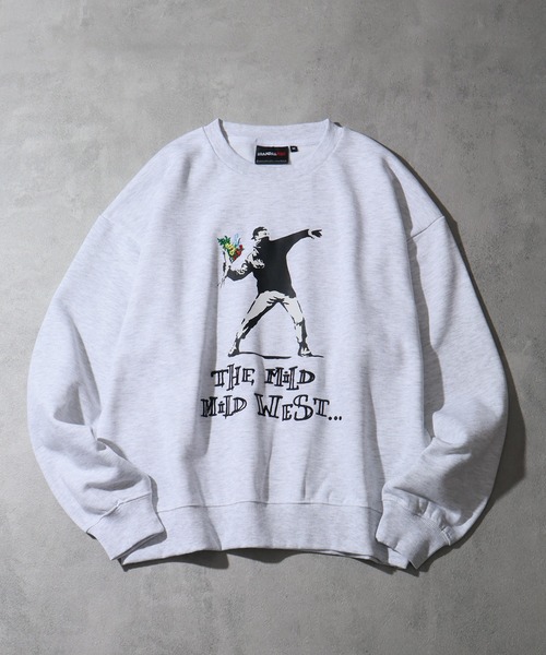 BRANDALISED(ブランダライズド)の「【BRANDALISED/ブランダライズド】裏起毛 アソート バンクシー アートワークデザイン ヘビーウェイト スウェット(スウェット・メンズ・ダークグリーン/ブラック系2/グレー系2/グレー系1/ブラック系1/ホワイト系2/ホワイト系1/レッド・M/XL/L)」の17枚目の写真
