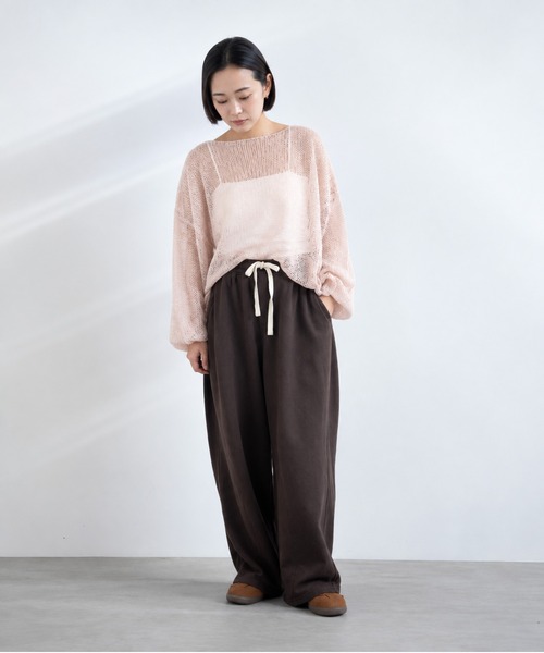 bashful base Oriental(バッシュフルベースオリエンタル)の「【bbO】モヘアライクローゲージボリュームニットプルオーバー(ニット/セーター・レディース・アイボリー/ライトグレー/ピンク/ブラウン・FREE)」の1枚目の写真