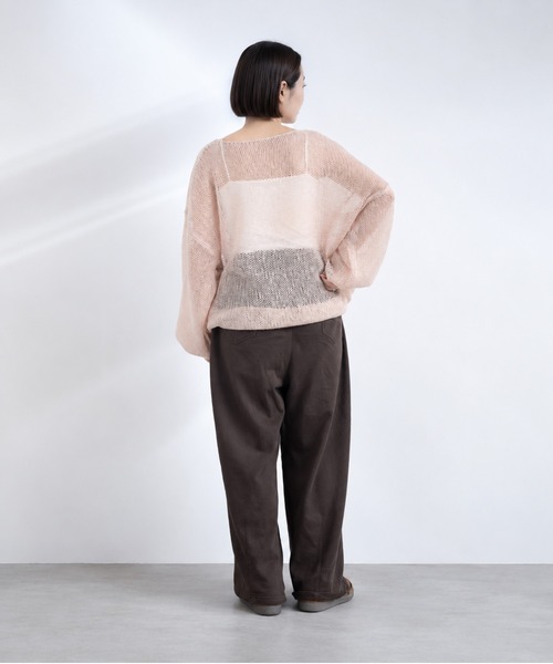bashful base Oriental(バッシュフルベースオリエンタル)の「【bbO】モヘアライクローゲージボリュームニットプルオーバー(ニット/セーター・レディース・アイボリー/ライトグレー/ピンク/ブラウン・FREE)」の17枚目の写真