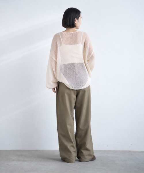 bashful base Oriental(バッシュフルベースオリエンタル)の「【bbO】モヘアライクローゲージボリュームニットプルオーバー(ニット/セーター・レディース・アイボリー/ライトグレー/ピンク/ブラウン・FREE)」の14枚目の写真