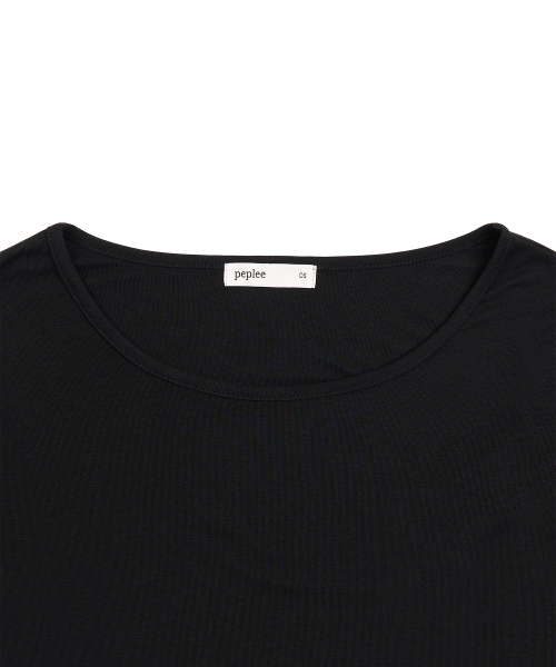 PEPLEE（ペプリー）の「[セット] テンセルレイヤードトップス（ブラック）（Tシャツ/カットソー・レディース・その他・FREE）」の4枚目の写真