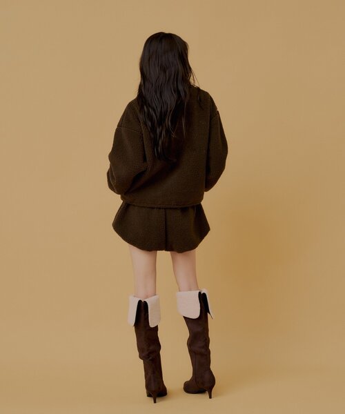 Chico(チコ)の「ボアバルーンショートパンツ(その他パンツ・レディース・チャコールグレー/アイボリー/ブラウン・FREE)」の13枚目の写真
