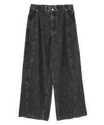 3D WIDE DENIM PANTS
