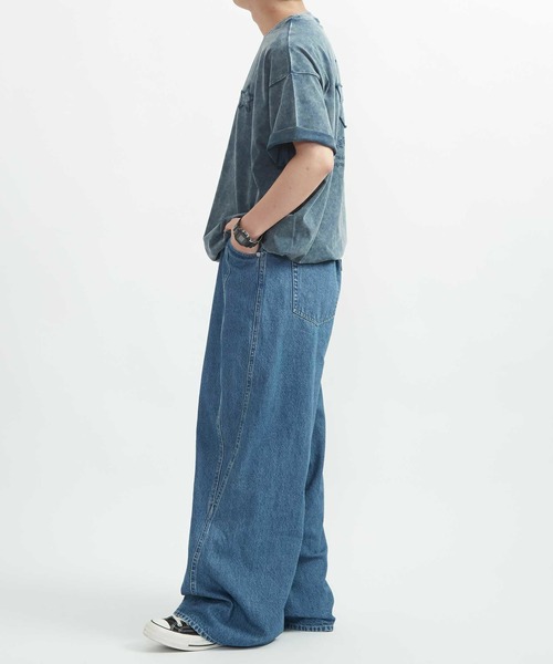 CONVERSE TOKYO(コンバーストウキョウ)の「3D WIDE DENIM PANTS(デニムパンツ・レディース・ブルー/インディゴブルー/ブラック・MEDIUM/SMALL)」の6枚目の写真