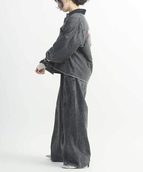CONVERSE TOKYO(コンバーストウキョウ)の「3D WIDE DENIM PANTS(デニムパンツ・レディース・ブルー/インディゴブルー/ブラック・MEDIUM/SMALL)」の9枚目の写真
