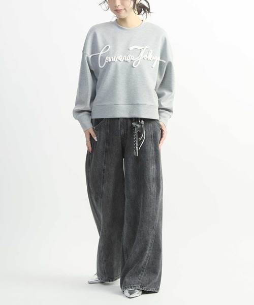 CONVERSE TOKYO(コンバーストウキョウ)の「3D WIDE DENIM PANTS(デニムパンツ・レディース・ブルー/インディゴブルー/ブラック・MEDIUM/SMALL)」の10枚目の写真