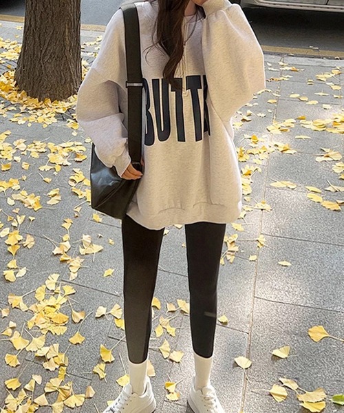 Girly Doll(ガーリードール)の「ビッグロゴ裏起毛ハーフジップスウェット(スウェット・レディース・グレー/イエロー/ブルー・FREE)」の7枚目の写真