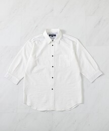 ストレッチワッシャー七分袖シャツ<ハンドウォッシャブル・UVカット・抗菌>