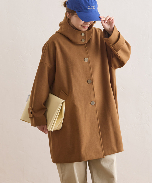 Traditional Weatherwear(トラディショナルウェザーウェア)の「別注【TRADITIONAL WEATHERWEAR】MALTON LONG HOODED COAT(その他アウター・レディース・ネイビー/キャメル/チャコールグレー・34)」の3枚目の写真