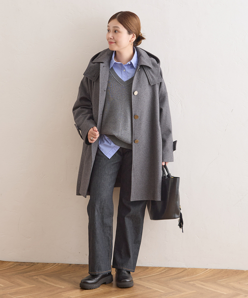 Traditional Weatherwear(トラディショナルウェザーウェア)の「別注【TRADITIONAL WEATHERWEAR】MALTON LONG HOODED COAT(その他アウター・レディース・ネイビー/キャメル/チャコールグレー・34)」の20枚目の写真