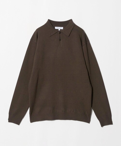 A DAY IN THE LIFE UNITED ARROWS(アデイインザライフユナイテッドアローズ)の「プレーティングテンジク ポロニット 12GG -ウォッシャブル-<A DAY IN THE LIFE>(ニット/セーター・メンズ・ダークブラウン/ブラック・L/XL/M)」の2枚目の写真