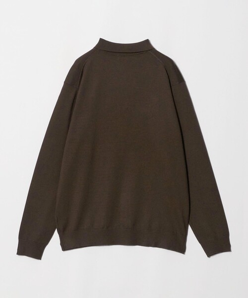 A DAY IN THE LIFE UNITED ARROWS(アデイインザライフユナイテッドアローズ)の「プレーティングテンジク ポロニット 12GG -ウォッシャブル-<A DAY IN THE LIFE>(ニット/セーター・メンズ・ダークブラウン/ブラック・L/XL/M)」の4枚目の写真