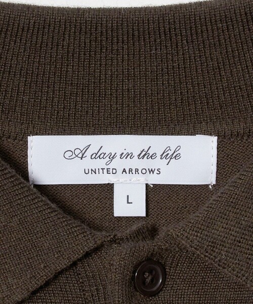 A DAY IN THE LIFE UNITED ARROWS(アデイインザライフユナイテッドアローズ)の「プレーティングテンジク ポロニット 12GG -ウォッシャブル-<A DAY IN THE LIFE>(ニット/セーター・メンズ・ダークブラウン/ブラック・L/XL/M)」の11枚目の写真