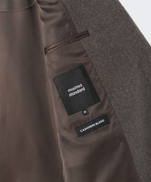 MUSINSA STANDARD WOMAN（ムシンサスタンダードウーマン）の「ウィメンズカシミヤブレンドチェスターロングコート[トープ]（チェスターコート・レディース・その他・LARGE/MEDIUM/SMALL/X-SMALL）」の2枚目の写真