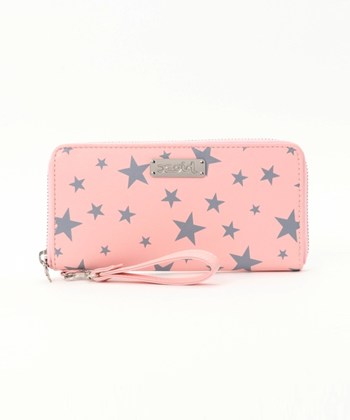 X Girl エックスガール の Stars Purse 長財布 パース 星柄 シンプル ロゴプレート ギフト プレゼント Wallet 財布 Wear