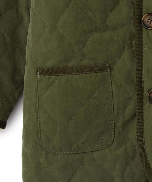 green label relaxing（グリーンレーベルリラクシング）の「■■■【KIDS】ナカワタボアライトコート ソリッド リバーシブル◆（その他アウター・キッズ・オリーブ・95cm/105cm/115cm/125cm/135cm）」の14枚目の写真