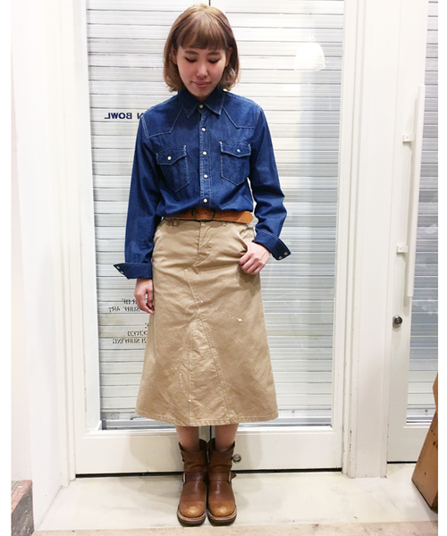 GREEN BOWL（グリーンボウル）の「GREEN BOWL 7oz Denim Western Shirts/グリーンボウルデニムウェスタンシャツ（シャツ/ブラウス・メンズ・インディゴブルー・38/40）」の16枚目の写真