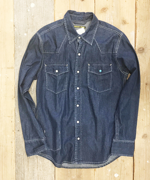 GREEN BOWL（グリーンボウル）の「GREEN BOWL 7oz Denim Western Shirts/グリーンボウルデニムウェスタンシャツ（シャツ/ブラウス・メンズ・インディゴブルー・38/40）」の19枚目の写真