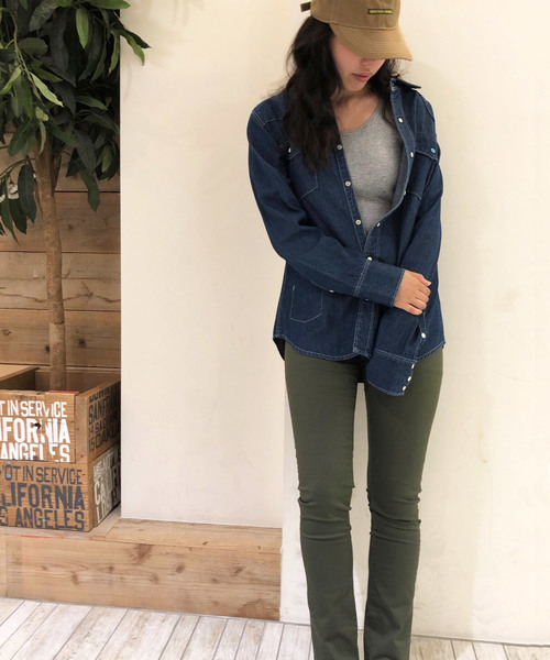 GREEN BOWL（グリーンボウル）の「GREEN BOWL 7oz Denim Western Shirts/グリーンボウルデニムウェスタンシャツ（シャツ/ブラウス・メンズ・インディゴブルー・38/40）」の20枚目の写真