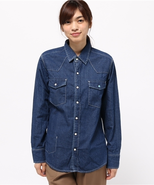 GREEN BOWL（グリーンボウル）の「GREEN BOWL 7oz Denim Western Shirts/グリーンボウルデニムウェスタンシャツ（シャツ/ブラウス・メンズ・インディゴブルー・38/40）」の6枚目の写真