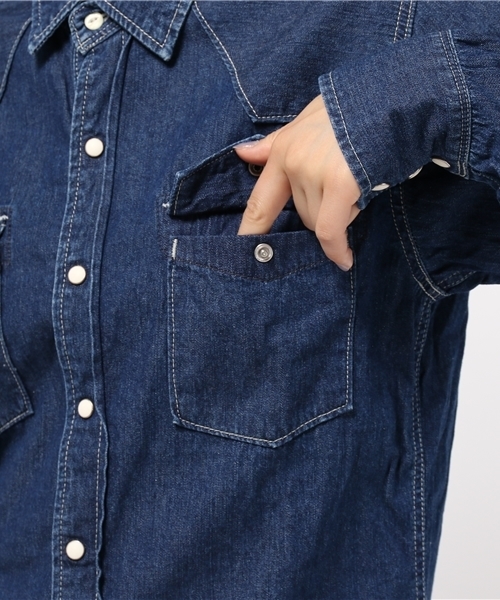 GREEN BOWL（グリーンボウル）の「GREEN BOWL 7oz Denim Western Shirts/グリーンボウルデニムウェスタンシャツ（シャツ/ブラウス・メンズ・インディゴブルー・38/40）」の13枚目の写真