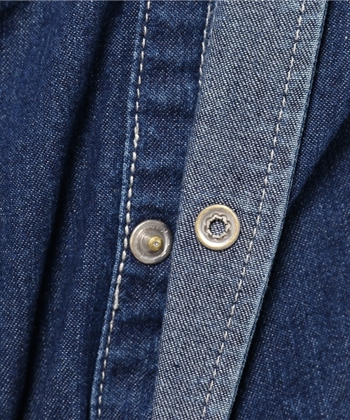 GREEN BOWL（グリーンボウル）の「GREEN BOWL 7oz Denim Western Shirts/グリーンボウルデニムウェスタンシャツ（シャツ/ブラウス・メンズ・インディゴブルー・38/40）」の7枚目の写真