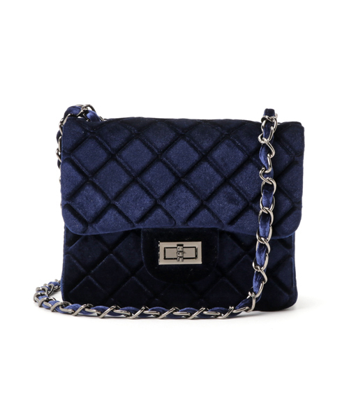 PLAIN CLOTHING(プレーンクロージング)の「ベロアダイヤ柄ステッチバッグ【PLAIN CLOTHING】(ショルダーバッグ・レディース・ブラック/ネイビー/グレー・FREE)」の10枚目の写真