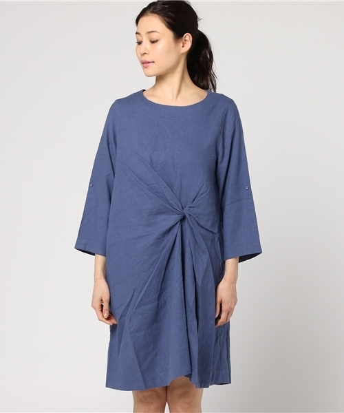 LBC（エルビーシー）の「ねじりチュニックワンピース（ワンピース・レディース・マスタード/ブルー/ライトグレー・MEDIUM/LARGE）」の4枚目の写真