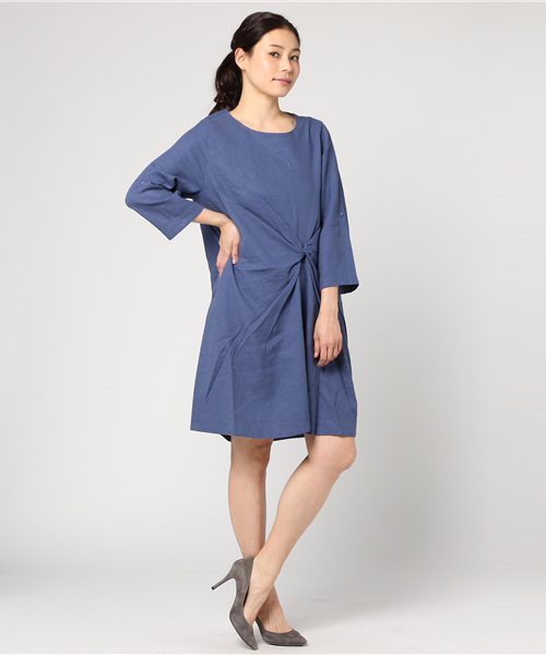 LBC（エルビーシー）の「ねじりチュニックワンピース（ワンピース・レディース・マスタード/ブルー/ライトグレー・MEDIUM/LARGE）」の7枚目の写真