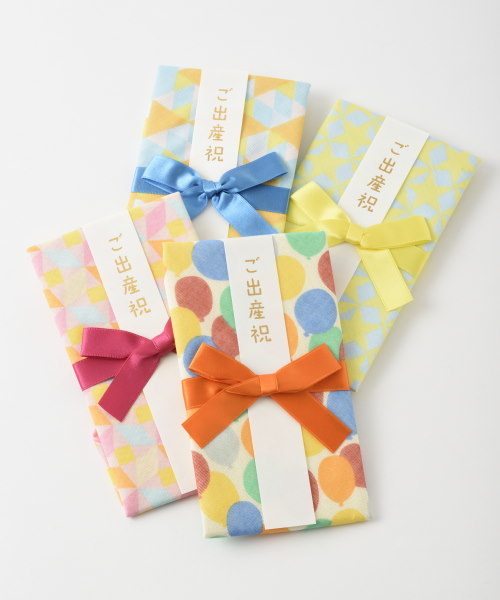 I.D.E.A international（イデアインターナショナル）の「ククゥー ガーゼスタイ金封（スタイ/よだれかけ・レディース・イエロー/ブルー/ピンク/オレンジ・ﾌﾘ-）」の5枚目の写真