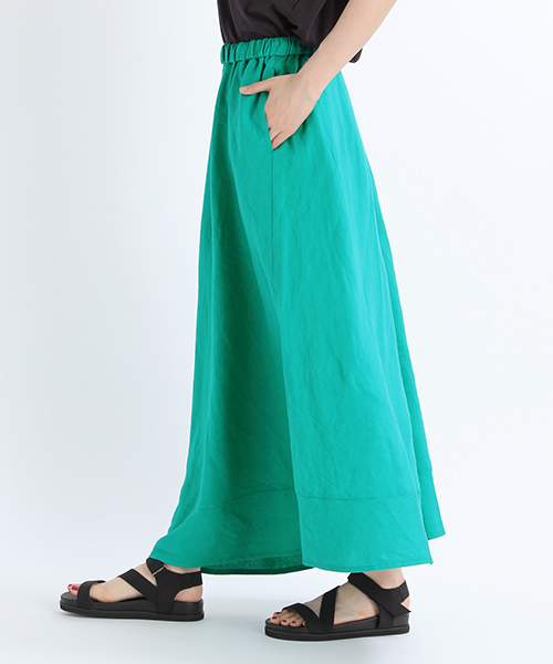 studio CLIP（スタディオクリップ）の「レーヨンリネンポプリンフレアスカート（スカート・レディース・ブルー/ピンク/グリーン・LARGE/MEDIUM/XXX-LARGE/X-LARGE）」の7枚目の写真